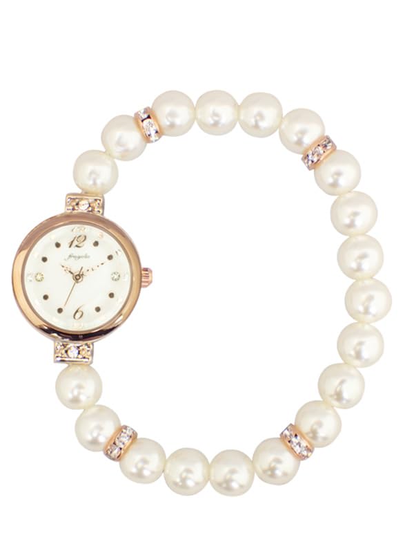 [フォロー] 腕時計 fragola(フラゴラ) パールブレスレットウォッチ N06618A-5 PG レディース ホワイト